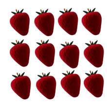 草莓植绒戒指盒，红色珠宝礼盒，创意迷你订婚首饰盒，戒指盒，首饰盒，耳环盒，耳环戒指包装收纳盒，可爱礼盒，节日派对礼物，圣诞礼物。植绒仿甜美可爱迷你个性化订婚首饰盒。 - 紅色 - 查看 16