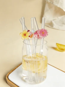 Bộ 1-5 ống hút thủy tinh tái sử dụng với họa tiết hoa nhỏ xinh, kiểu dáng tiểu cảnh hoa lá đẹp mắt, thích hợp sử dụng hàng ngày và trang trí nhà cửa. Lý tưởng cho đồ uống lạnh, trà chiều, sữa lắc, sinh tố, nước khoáng có ga, trà sữa, nước ép và các loại đồ uống lạnh khác. Thích hợp cho các bữa tiệc bãi biển, dã ngoại ngoài trời, cửa hàng tráng miệng, quán ăn vặt, đồ dùng tiệc tùng, họp mặt gia đình, ngày lễ tình nhân, mùa tựu trường. Món quà hoàn hảo dành cho các cô gái. - Xem 5
