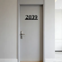 Available In 6 Sizes! Custom Metal Doorplates, Housewarming Gifts, Address Plates, House Numbers, Made Of Solid Metal. Curb Appeal - Black - View 5