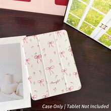A Pink Bow - Pattern Protective Tablet Case - Ideal For Sweet - Style Lovers And Fashion Enthusiasts, Protective Soft TPU Flip - Pen Holder Compatible With IPad 10th Generation 10.9-Inch 2022 / Air 13(M3 2025)/ Air 11(M3 2025) Compatible WithSAMSUNG,Compatible With XIAOMI - Multicolor - View 7