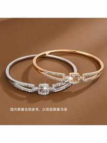 Shiny Bracelet, Geometric Knot Design, Elegant & Fashionable Daily And Party Wear Bracelet For Women - Multicolor - View 1