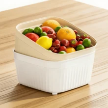 Plastic Colander-Colander For Kitchen With Drip Bowl, Plastic Strainer For Fruit, Berry, Vegetable And Pasta, Dishwasher - L - View 10