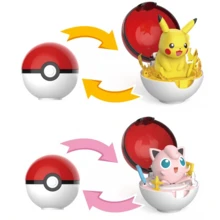 pokemon 6款正版宝可梦可变形精灵球系列手办玩具角色桌面摆件模型娃娃收藏玩具 - 彩色 - 查看 4