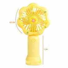 Mini Ventilador Diseño Flores y Base de Celular - Ventilador de Mesa - Ver 4