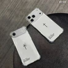 Esta funda para teléfono presenta un diseño minimalista de cruz y versículo bíblico. Es compatible con varios modelos de teléfono, como OPPO Reno 16E/15/14/13/12/11/PRO/PLUS/PROMAX/MINI, S/A/M/NOTE, S/G/EDGE/E, Transition Spark/HANTOM/CAMON/INFINIX, Honor 400/PLAY/X/Y, OPPO Reno/A/F, OPPO Reno 14/Redmi/POCO/NOTE y más. Transparente, sencilla, elegante y duradera, está hecha de TPU. Ideal para celebraciones como San Valentín, Halloween y Navidad, es perfecta para uso personal o como regalo. - transparente - Ver 6