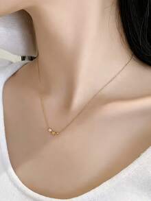 VceTd Dây chuyền mặt dây bằng thép không gỉ (1/2 chiếc) với hình sao biển/vỏ sò/cá heo, thích hợp cho phụ nữ đeo khi đi nghỉ mát ở bãi biển hoặc làm quà tặng cho bạn bè vào dịp lễ. - Vàng - Xem 7
