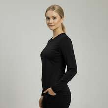 Kit 2 Blusas Térmicas Peluciadas Femininas Inverno Segunda Pele Quente e Confortável - Preto+Azul Marinho - Visão 6