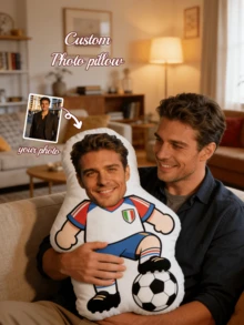 1 chiếc gối tùy chỉnh - Gối tựa mặt cá nhân hóa - Thủ môn bóng đá. Độc đáo, thoáng khí, phù hợp cho Nữ, Nam, Bạn trai, Bạn gái, Bố, Mẹ, Gia đình, Bạn bè, Kỷ niệm, Ngày của Mẹ, Sinh nhật, Ngày Valentine, Giáng sinh, Halloween, Lễ tốt nghiệp, Ngày của Cha, Đám cưới, Nội trợ, Ghế sofa, Giường, Xe hơi, Phòng trà, Phòng ngủ, Phòng tắm, Phòng khách, Phòng ăn. - Nhiều màu - Xem 2