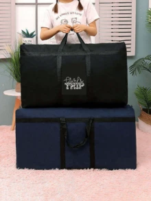 1pc Foldable Travel Bag With "Girls' Trip" Pattern, Portable Handbag With Large Capacity, Multifunctional Travel Accessory, Oxford Cloth, Moisture-Proof And Dust-Proof Clothes And Bedding Storage Bag, Suitable For Birthday, Back To School, Graduation, Wedding, Travel Accessories - Multicolor - View 8