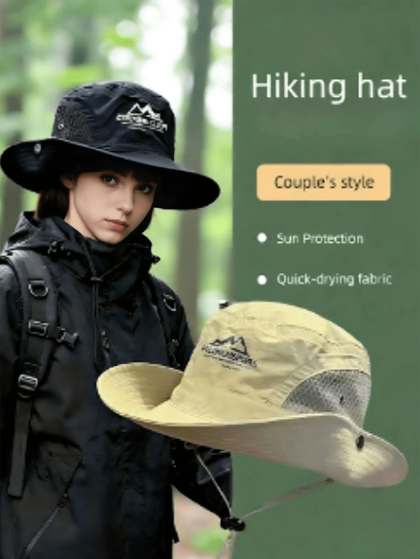 Breathable Mesh Bucket Hat, Wide Brim Adjustable, Sun Protection Fishing Hat Suitable For Hiking, Fishing, Mountaineering, Camping, Jungle Exploration,Summer,Beach,Holiday,Travel - A - View 1