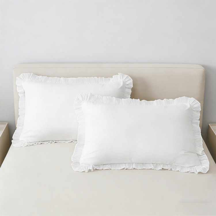 1 Piece Of Solid-Colored Lace Sofa Cushion Cover, Polyester Pillowcase, Home Decoration, Excluding Pillow Core - White - View 5
