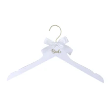 1 pieza/2 piezas Percha para vestido de novia y novio, percha de madera para vestido de novia con lazo, percha para vestido de novia, ideal para regalo de boda, accesorios de boda, regalo para despedida de soltera, decoración de boda, decoración navideña, decoración de habitación y decoración del hogar - Blanco y Negro - Ver 11