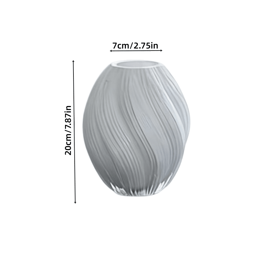 8-Inch Colorful Glass Vase, For Desktop Center Decor, Home Office Desk Ornament, Modern Bohemian Style Flower Vase - 1PC - View 2