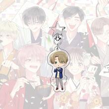 塔蒙亚克力钥匙扣，“塔蒙君现在在哪里？”动漫钥匙扣挂件，塔蒙和宴会角色，漫画包包配饰，礼物 - 彩色 - 查看 10