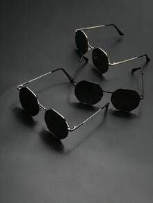 Multi-Color Men's Glasses Set, Fashionable & Versatile For Daily Wear - Multicolor - View 4