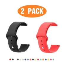 2 Packs 20MM 22MM Silicone Strap Universal Strap Smart Watch And Other Watch Straps Bracelets Universal Watch Straps 22mm 20mm Quick Release Silicone Band Soft Rubber Wristband For Hua Wei Sam SungXiao MiAmazfit Smartwatch - Multicolor - View 1