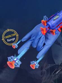 蜘蛛丝发射器软弹玩具，男女通用角色扮演道具，套装包含手套+发射器+吸盘+绳子 - 彩色 - 查看 5