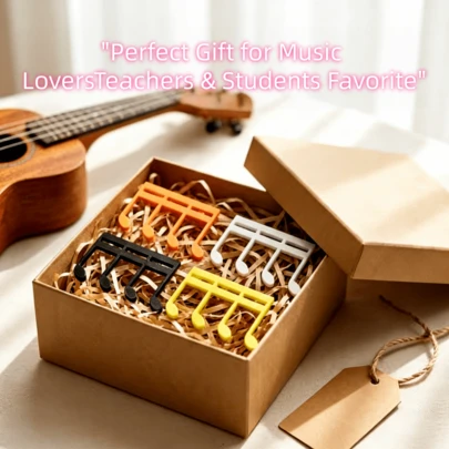 1/2pcs 3D Printed Music Score Clip, Secure Fixation Sheet Music Folder For Piano Guitar Violin, Portable Music Page Holder, Perfect Music Lover Gift