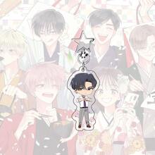 塔蒙亚克力钥匙扣，“塔蒙君现在在哪里？”动漫钥匙扣挂件，塔蒙和宴会角色，漫画包包配饰，礼物 - 彩色 - 查看 12