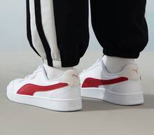 Giày thể thao cổ thấp PUMA Shuffle Comfort, unisex, màu đỏ và trắng. - Trắng Đỏ - Xem 4