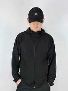 Nike Sportswear Tech Fleece WINDRUNNER Hooded Solid Color Comfortable And Stylish Jacket For Men, Black - Black - View 9