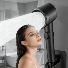 1 套高压三模式淋浴喷头套装 | 固定式和手持式淋浴喷头组合，豪华浴室水龙头配件 - 多色 - 查看 3