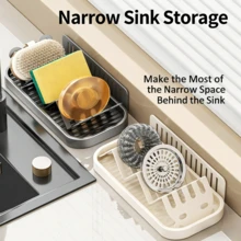 2pcs Multifunctional Kitchen Soap Dish Tray, Sink Sponge Holder, Drainage Soap Dish Rack, Bathroom Vanity Countertop Soap Dispenser Organizer For Dish Soap Bottles, Soap Dispensers, Panda Soap Dish - Multicolor - View 6