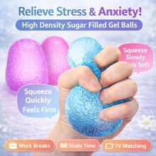 成人减压挤压玩具，迷你慢回弹冰块，桌面焦虑缓解器，便携式压力球，办公室放松礼品 - 多色 - 查看 5
