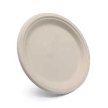 10/50pcs 6/8 Inch Thick Luxury Sugarcane Fiber Paper Plates - Reusable, Leak-Proof, Disposable, Suitable For Celebration Events - Multicolor - View 9