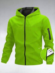 Men's Sports Jacket, Comfortable , Suitable For Sports, Running And Daily Wear Spring - Green - View 2