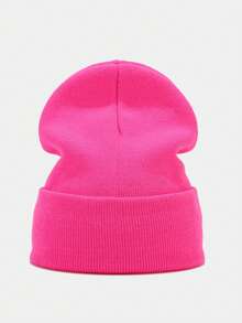 [Customized] Unisex Personalized Cap, Name Or Logo, Knitted Beanie With Rolled Edge, Suitable For Daily Wear, Father's Day And Mother's Day Gift - Custom Text - View 24