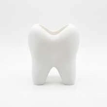 1pc Toothbrush Holder, Can Be Used As Bathroom Accessory, Toothpaste Holder, Or Toothbrush-Shaped Desktop Organizer. This Toothbrush-Shaped Pen Holder Is Ideal As A Dental-Themed Small Gift. - White - View 10