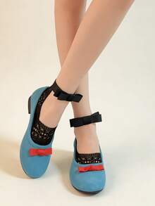 1/2 双春夏薄款甜美可爱蝴蝶结芭蕾舞风格百搭低帮隐形衬垫袜 - 彩色 - 查看 9