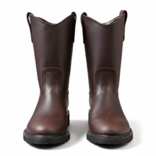 Men High-Top Leather Riding Boots - Brown - View 7
