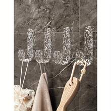 Transparent No-Drill Bathroom Towel Rack, Bathroom Shelf, Drainage Rack, Easy To Install, Suitable For Bathroom, Shower Room And Kitchen - White - View 7