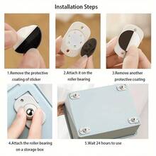 8/12pcs Adhesive Swivel Casters, 360° Stainless Steel Casters, Suitable For Trash Cans, Storage Boxes, Furniture, Cabinets, Mobile Base Accessories - A - View 9