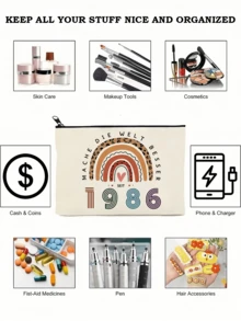 1/3/510 pezzi Borsa trucco per regali di 40° compleanno, borse cosmetiche divertenti per 40° compleanno, idee regalo per 40° compleanno borsa trucco (solo borsa), disponibile anche per regali di 20°, 30°, 50°, 60° compleanno, adatta per amici, amanti, famiglia - multicolore - Visualizzare 11