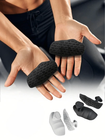 1 par de fortalecedores de agarre de silicona rosa, asas de gimnasio para levantamiento de pesas, alternativa a los guantes de entrenamiento para hombres y agarres antideslizantes de fitness para mujeres, almohadilla de barra para dominadas, ideal para regalos de Navidad y Acción de Gracias