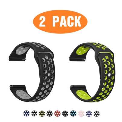20mm/22mm Watch Band For GTS 4/GTR 4/3/2 Mini/Pro/Stratos/Balance Sport Silicone Bracelet Bip 5-Bip 3 Pro Strap Silicone Strap For Xiao MiRedmi Watch 5 Active/5 Lite Wristband Sport Bracelet For Sam SungWatch S4 Band