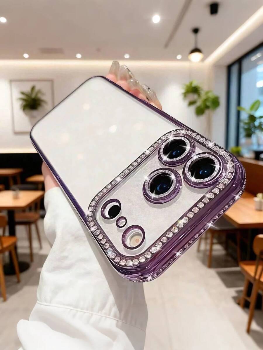 奢华闪亮钻石电镀水钻手机壳，兼容 17/16E/15/14/13/12/11/X/XS Max/XR/Pro Plus，Galaxy A02S-A07/A12-A17/A22-A26/A32-A36/A50-A56/S20-S25，荣耀 X9/8/7/A/B/C/Magic 5/6/7 Lite/Reno/Note/Smart