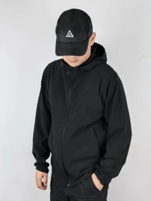 Nike Sportswear Tech Fleece WINDRUNNER Hooded Solid Color Comfortable And Stylish Jacket For Men, Black - Black - View 5