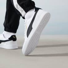 Giày thể thao cổ thấp PUMA Shuffle, unisex, trắng/đen - Trắng và đen - Xem 3