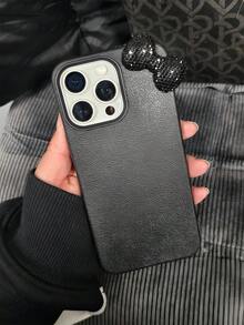 Bow-Knot 1pc Black Bow Tie Minimalist Full Coverage TPU Shockproof Phone Case Compatible With Apple 17, 16, 15, 14, 13, 12, 11 Pro Max, Air - Multicolor - View 4