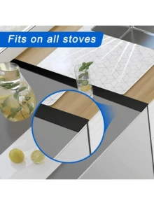 2条装硅胶灶台密封条，耐高温有机硅胶厨房缝隙密封条，防油防污燃气灶缝隙软密封条，柔性灶台空间填充条，硅胶厨房灶台缝隙填充条（2条装）可用于密封台面、灶台、洗衣机、烤箱等，耐热且易于清洁 - 彩色 - 查看 8