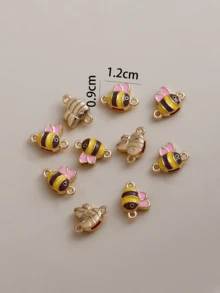 10/20/50/100/500pcs Alloy Oil Drop Small Yellow Duck Animal Pendant DIY Cartoon Cute Pet Earrings Necklace Bracelet Earrings Jewelry Making Keychain Accessories - Multicolor - View 9