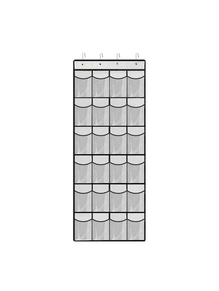 24 Pockets Over The Door Hanging Shoe Organizer, Reinforced Mesh Hanging Storage Bag - View 3