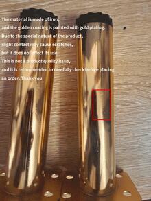 4个金属家具腿 - 可调节高度重型圆形铁腿，适用于沙发、桌子、橱柜、床、梳妆台、脚凳 - 耐用DIY替换腿 - 金色 - 查看 8