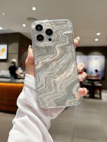 大理石纹手机壳，灰色条纹大理石纹手机壳，轻奢风格撞色元素手机壳，时尚简约风格，兼容苹果、三星Galaxy、Note系列、小米、 11/12/13/14/15/16/17 Pro/Max/Plus，时尚手机壳保护套，生日礼物送给亲朋好友，可爱卡通防震手机壳，节日礼物送给亲朋好友