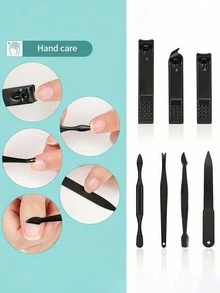 Bộ dụng cụ làm móng tay và móng chân kèm hộp đựng du lịch thời trang, bộ kìm cắt móng chuyên nghiệp, thép không gỉ. - Nhiều màu - Xem 8