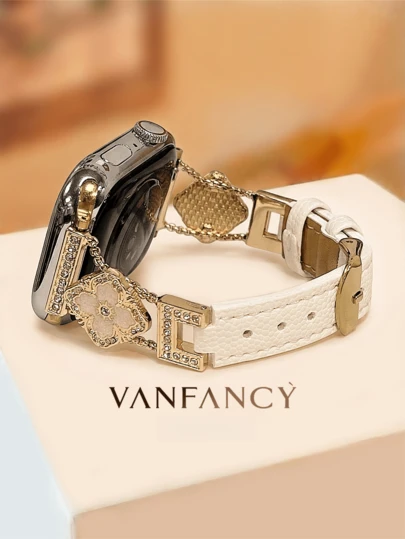 Compatible With Apple Watch Elegant Luxury Premium Leather Strap For Women For Ultra/SE 2/SE 1/Series 11/10/9/8/7/6/5/4/3/2/1, 38/40/41/42/44/45/46/49mm